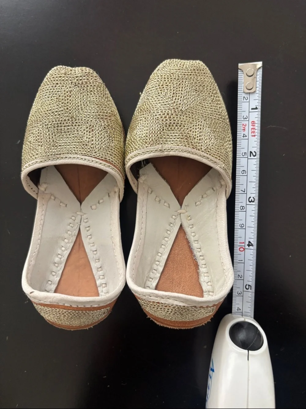 Metallic Gold Toddler Pakistan Slip-On Khussa flats